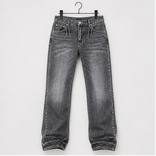 Straight Leg Boyfriend Jeans for Women Trendy Mid Rise Wash Stretchy Casual Baggy Jeans - front view